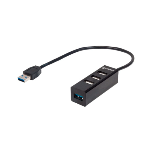 HUB USB MANHATTAN V2 0 3 PUERTOS 1 PTO V3 0 SIN fuente 163828