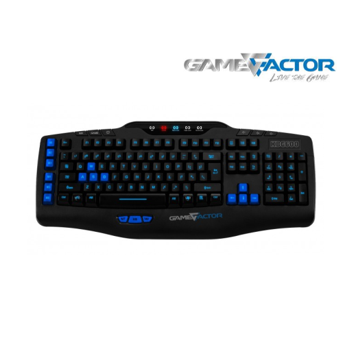 TECLADO GAME FACTOR KBG600 NEGRO USB MACROS ANTIGHOST RETROILUMINADO 