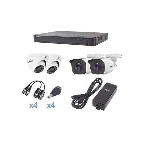 Sistema DE CAMARAS DE VIDEOVIGILANCIA TURBOHD 1080p / DVR 16 Canales / 16 CAMARAS Bala (exterior 2.8 mm) EPCOM KEVTX8T16B