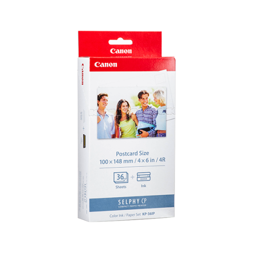 KIT CANON KP-36IP COLOR Y PAPEL 36 HOJAS 4X6 PUL P/SELPHY (7737A001AH)