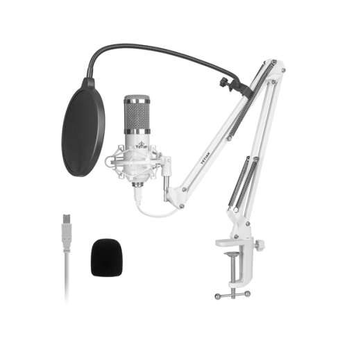 KIT MICROFONO USB YEYIAN YSA-UCMQ-02 AGILE STREAMING BLANCO