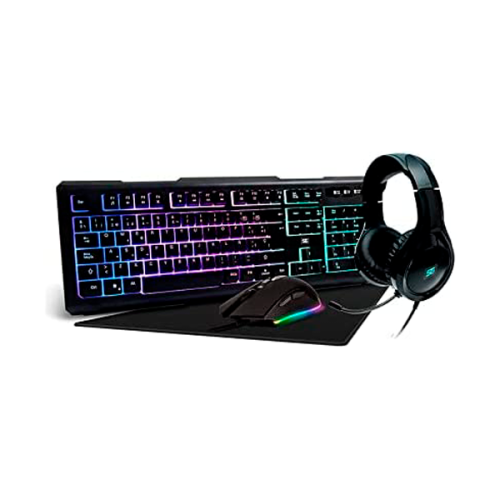 KIT VORAGO START THE GAME TECLADO MOUSE HEADSET TAPETE KMH-501