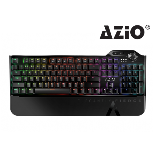 TECLADO AZIO MGK-L80-01/ALAMBRICO/LED RGB ILUMINADO/NEGRO