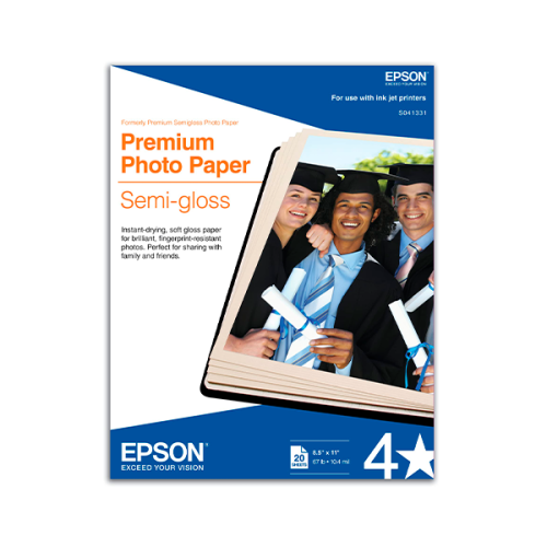 PAPEL EPSON PREMIUM SEMI GLOSS PHOTO 20 HOJAS (S041331-ML)