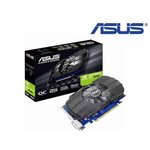 TARJETA DE VIDEO ASUS PH-GT1030-O2G GDDR5 2GB DVI/HDMI/ 64-BIT