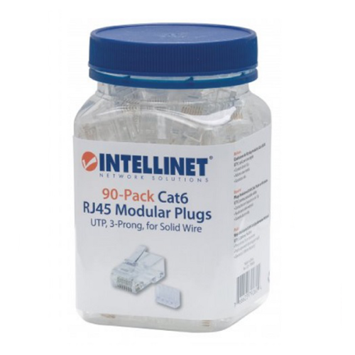 PLUG INTELLINET RJ45 CAT 6 UTP MULTIFILAR PRO 90 PZAS 50 MICRAS 790611