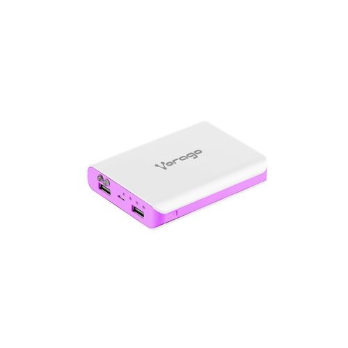 POWER BANK VORAGO AU-300 12000 mAh BLANCO/MORADO