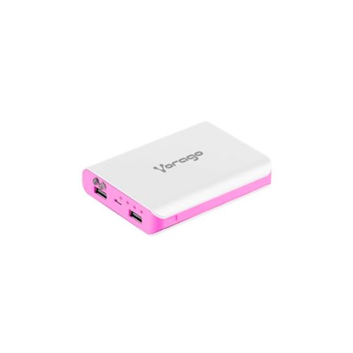 POWER BANK VORAGO AU-300 12000 mAh BLANCO/ROSA