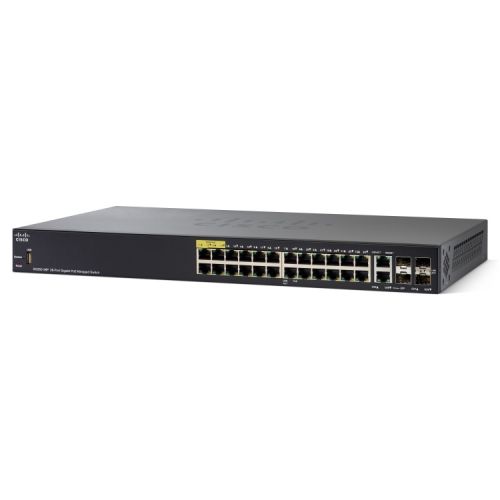 SWITCH CISCO 24PTOS GE C/POE+(180W),+2SFP +2GE,ADMIN(SG300-28PP-K9-NA)
