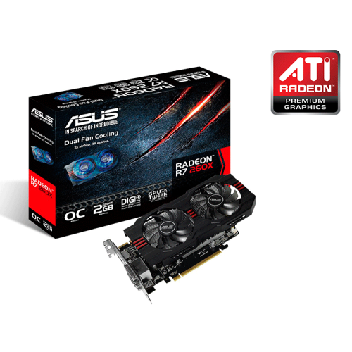 TARJETA DE VIDEO ASUS R7260X-OC-2GD5 2GB GDDR5 