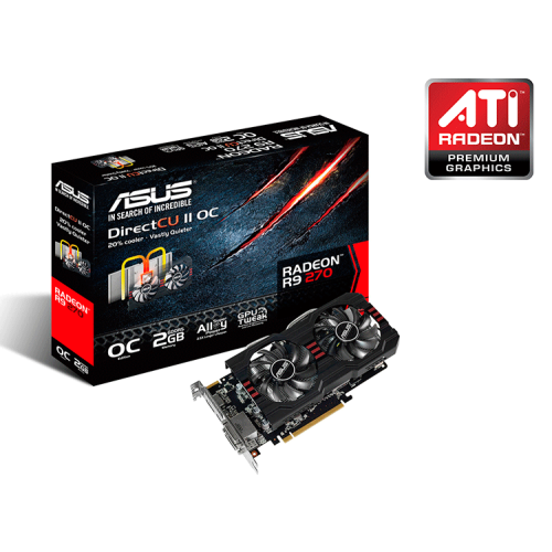 TARJETA DE VIDEO ASUS ATI R9 270 R9270 2GB GDDR5 