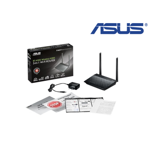 ROUTER ASUS WIRELESS RT-N300/B1 2.4GHZ ROUTER ANTENA 5 DBI