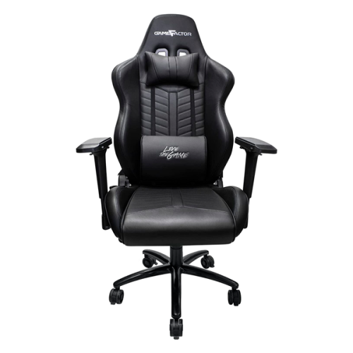 SILLA GAME FACTOR PIEL RECLINABLE 4D METAL NEGRO CGC601-XL