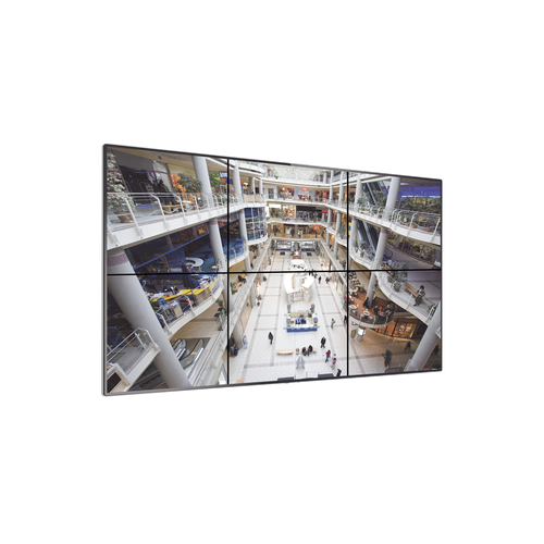 Videowall Skyworth 2x3, Pantallas de 55 Full HD 1080p con bisel ultra delgado 3.5 mm, incluye gabinete para instalación en piso.