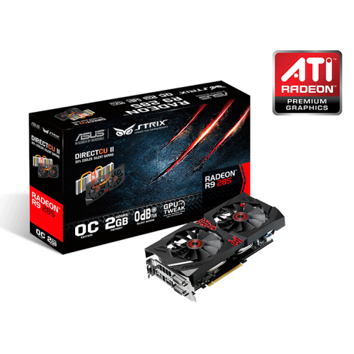TARJETA DE VIDEO ASUS STRIX-R9285-DC2OC-2GD5 2GB 256BIT 