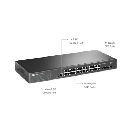 SWITCH ADMI JETSTREAM DE 24 PTOS GIGA L2 CON 4 RANURAS SFP TL-SG3428