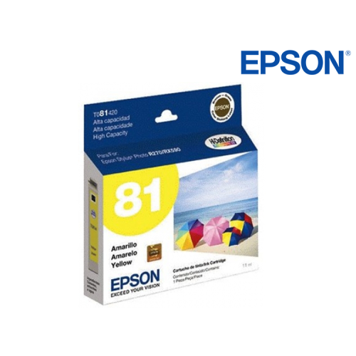 CARTUCHO EPSON T081 AMARILLO PARA 1410/ 1430W 11ML (T081420-AL) T081420