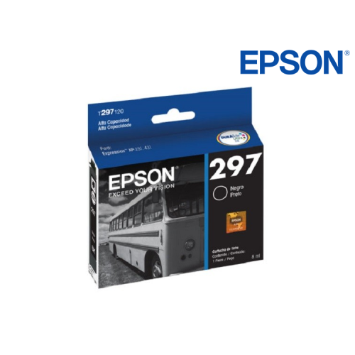 CARTUCHO EPSON NEGRO ALTO REND. P/XP-231/XP-431 8ML (T297120-AL) T297120-AL 