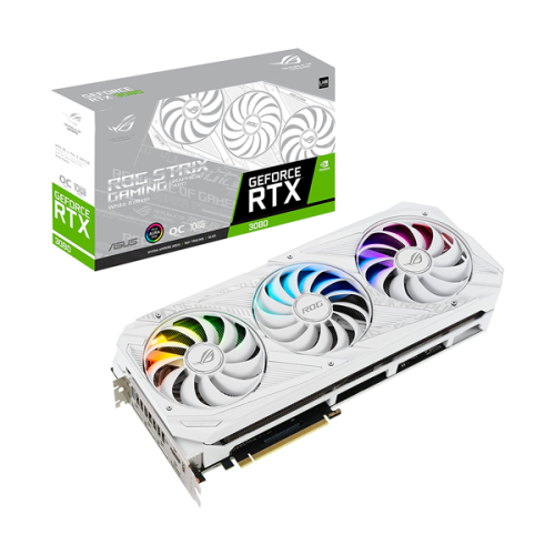 TARJETA DE VIDEO ASUS ROG-STRIX-RTX3080-O10G-WHITE-V2 OC 10GB GDDR6X