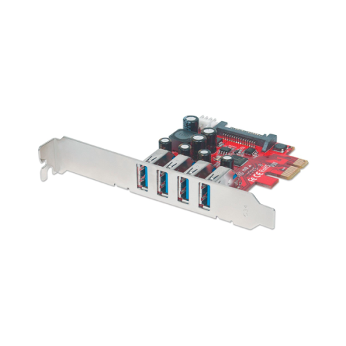 TARJETA USB 3 0 MANHATTAN PCI-E 4 PTOS BRACKET CORTO 152884