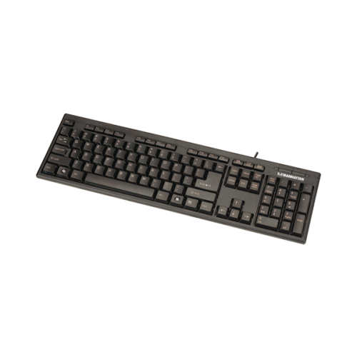 TECLADO MANHATTAN ESTANDAR USB NEGRO CABLE 1 2M 175708
