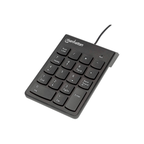TECLADO NUMERICO MANHATTAN USB ALAMBRICO 18 TECLAS NEGRO 176354