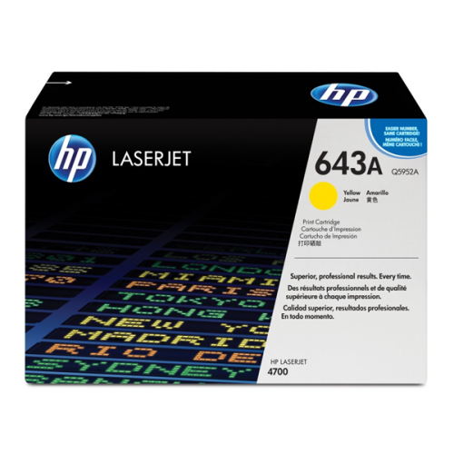 TONER HP 643A AMARILLO P/LASERJET 4700 Q5952A