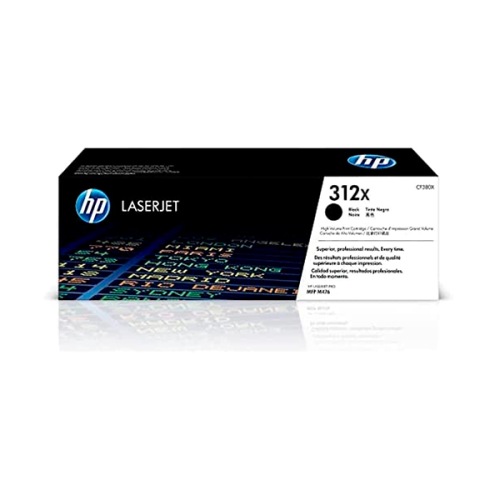 TOner original HP 312X LaserJet de alta capacidad, negro (CF380X)