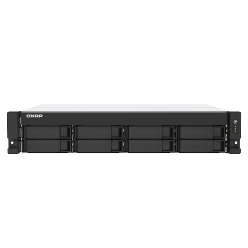 UNIDAD DE ALMACENAMIENTO NAS QNAP 2U 8-Bay NAS/iSCSI IP-SAN. AMD Ryzen V1500B Quad-core 2.2GHz, 4GB RAM, 2x2.5GbE LAN, Redundant PSU, Optional 10GbE & M.2 NVMe via PCIe expansion