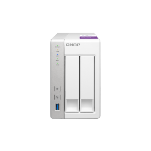 Unidad de almacenamiento NAS QNAP TS-231P-US 2-bay Personal Cloud NAS with DLNA, ARM Cortex A15 1.7GHz Dual Core, 1GB RAM
